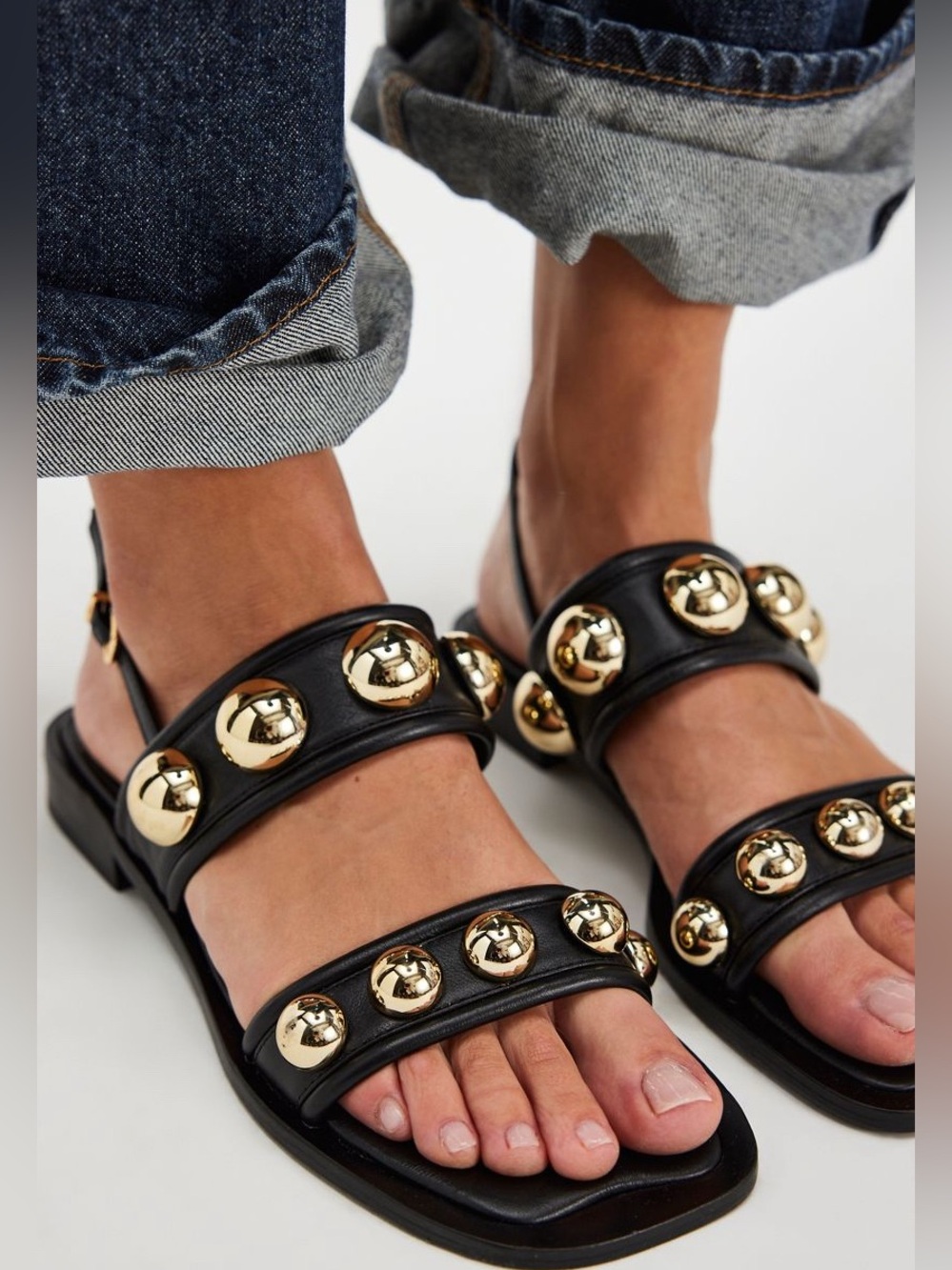 Vicenza Studded Slingback Sandals NWOB